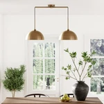 Nathan James Percy Modern 2-LIGHT Pendant Island Fixture, Brass Hanging.... Fixed Price $186.51.