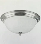 P3926-09 Progress 3-LT Flush Mount Ceiling Light, Frosted Alabaster Glass, Nib. Fixed Price $35.00.
