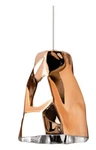 Lbl HS859CPSC1BMPT Zuri Mini Pendant Satin Nickle And Copper Italian Glass. Fixed Price $199.00.