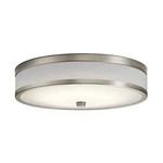 Kichler 11303NILED Pira Brushed Nickel Hallway Drum Flush Mount Ceiling Light. Fixed Price $63.92.