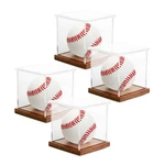 Luxround Display Cases Clear Acrylic 4 Baseballs, Dark. Fixed Price $30.99.