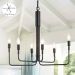 Laluz Modern Black Candlestick Oblong Farmhouse Irregular Pendant, 6 Light. Fixed Price $59.32.