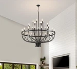 Peonacy Farmhouse Chandelier 33 Light. Fixed Price $350.00.