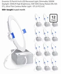 Ensenior Pack 6 Inch Led Recessed Dimmable, 5000K Daylight, 1200LM. Fixed Price $40.00.