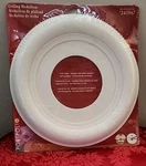 New Portfolio Ceiling Medallion 10" Floret White Round #243967 Modern Paint Nip. Fixed Price $13.07.