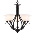 Vaxcel Lighting H0319 Monrovia 5 26"W Chandelier - Bronze. Fixed Price $359.99.