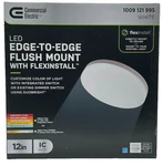 Commercial Electric Flexinstall 12" Led Ceiling Light White Edge-to-edge. Fixed Price $29.99.