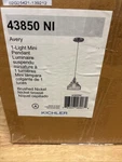 Kichler Avery Single Light 8" Wide Mini Pendant With Clear Seeded Glass 43850NI. Fixed Price $54.99.
