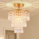Frixchur Mini Size Crystal Chandelier Modern Flush Mount Ceiling Light 3 Tier.... Fixed Price $53.99.