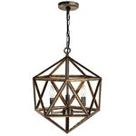 Antique Forged Copper Three Light Pendant From The Amazon Collection. Fixed Price $182.00.