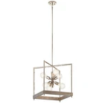 Kichler 52092DAG Tanis 6 Light 18" Wood Single Pendant - Distressed Antique Gray. Fixed Price $119.99.
