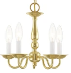 Livex Lighting 5011 Williamsburg Convertible Chandelier / - Brass. Fixed Price $199.96.