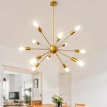 Modern Gold Sputnik Pendant Chandelier 12 Ceiling Lighting Kitchen Fixture. Fixed Price $89.99.