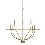 Homeplace By Capital Lighting Greyson Chandelier, Aged Brass - 428581AD. Fixed Price $430.00.