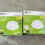 Commercial Electric Led Flush Mount Ceiling Light 7 Bright White, Dim Lot 2. Fixed Price $20.00.