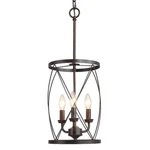Onawa Drum Chandelier 3-LIGHT Rust Bronze Pendant Ceiling. Fixed Price $69.99.