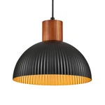 Elyona 12" Ash Wood Dome Pendant Light Hanging Lamp With Black Metal Shade & .... Fixed Price $47.55.