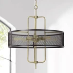 Cal Lighting Leiden 28" Wide Brass Black 6-LIGHT Chandelier. Fixed Price $775.00.