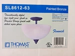 Thomas SL8612-63 Two-light Semi-flush . Painted Bronze With Etched Sepia Glass. Fixed Price $39.90.