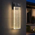 18 In Exterior Bubble Crystal Black Led Outdoor Wall Light Porch Sconce Fixture. Fixed Price $159.99.