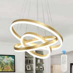 Mccokaige Modern Gold Led Chandelier Rings Dimmable 3RING-20",. Fixed Price $188.41.