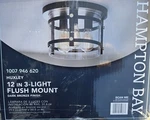 Hampton Bay Huxley 11.9 In. 3-LIGHT Dark Bronze Flush Mount Ceiling New. Fixed Price $78.00.