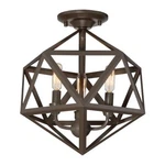 Quoizel Liberty Park 3-LIGHT 13.125-IN Bronze Semi-flush Mount. Fixed Price $89.99.