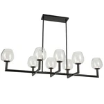 Dainolite NOR-478HC-CLR Nora Light 51"W Linear Chandelier Black. Fixed Price $438.40.