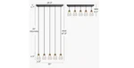 Uolfin Modern Kitchen Island 5-LIGHT Black Brass Linear Chandelier Clear Glass. Fixed Price $120.00.