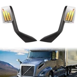 Cpowace Chrome Hood Mirror Assembly With Led Large, Light. Fixed Price $206.88.