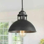 Lnc 1-LIGHT Dark Pewter Mini Pendant W/ Modern Industrial Dome Shade A03272. Fixed Price $39.00.