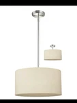 Z-lite Albion 3 Light 16" Wide Linen Fabric Drum Shade Pendant MODEL:171-16C-C. Fixed Price $65.00.