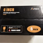 Amico 6 Pack Inch Fire Rated Led Recessed Lights 5CCT 2700K-5000K Dimmable. Fixed Price $59.99.