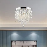 Merra 11 In. 5-LIGHT Chrome Flush Mount Chandelier With K9 Crystals. Fixed Price $22.95.