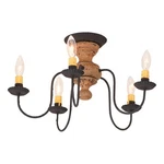 Irvins Country 5-LIGHT Thorndale Semi-flush Mount Wood Ceiling. Fixed Price $395.95.