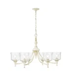 Golden Lighting Keating 6 Antique Ivory Chandelier. Fixed Price $359.99.