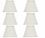 Upgradelights Set Of Six White Silk 5 Inch Empire Clip On Chandelier Lampshades. Fixed Price $67.09.