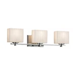 Justice Design Porcelina Era 3-LIGHT Vanity, Chrome PNA-8443-55-WFAL-CROM. Fixed Price $270.40.