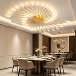 Modern Creative Gold Firework Ceiling Light Flush Mount Led Indoor Home Fixture. Fixed Price $130.69.