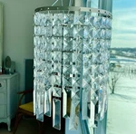 Ikea Rimfrost Glass Pendant Chandelier Lamp Shade 14412 Clear Silver 501.032.65. Fixed Price $17.99.