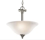 Kichler Wynberg 15". 2-LIGHT Brushed Nickel Transitional Shaded Kitchen Pendant. Fixed Price $99.99.
