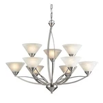 Nib Elegant Westmore/elk Lighting Elysburb (7638/6 + 3) 9-LITE 2-TIER Chandelier. Fixed Price $439.95.