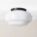 Milk Glass Flush Mount Celling Light Black Finish - Hearth & Hand. Fixed Price $56.99.