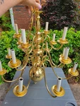 Quorum International 3-TIER 20 Light Williamsburg Style Solid Brass Chandelier. Fixed Price $599.99.