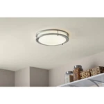 Hampton Bay Flaxmere 12IN Led Flush Mount Brushed Nickel 5CCT Dimmable. Fixed Price $18.69.