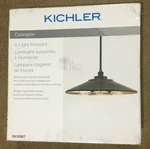 New! Kichler 34700 Covington 18-IN Olde Bronze Cone 3-LIGHT Pendant Free Ship. Fixed Price $84.99.