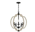 Quoizel Castleton 5 Bulb Weathered Black With Faux Light Wood Pendant. Fixed Price $160.00.