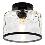 Zlepmlla Glass Ceiling Light, Black Semi Flush Mount With Hammered Shade,. Fixed Price $49.67.