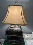 Rare John Richard 3 Way Lamp JRL-6476 26 Tall Wrought Iron Style Base Two Tone. Fixed Price $352.80.