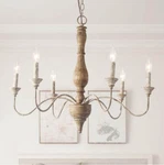 French Country Candelabra Chandelier Rustic Antique Candle Light Elegant Cottage. Fixed Price $449.99.